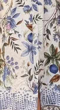 Rochie Midi Cămașă cu Imprimeu Mediteranean - Bej&Albastru