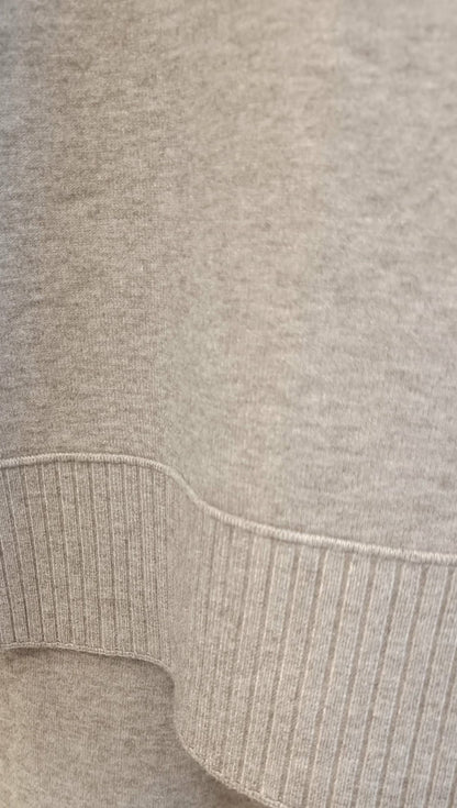 Compleu Tricotat Bej Casual