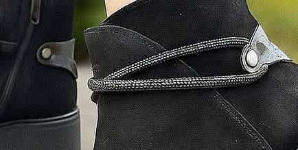 Botine Negre Piele Velur cu Talpă Înaltă Lux by Dessi