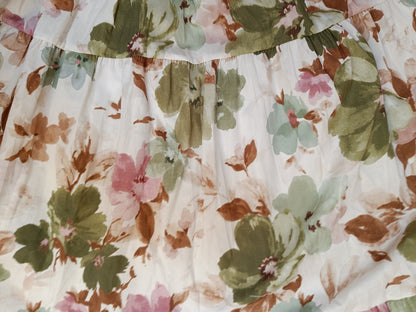 Rochie Maxi Boho cu Imprimeu Floral  și Centură Inclusă - Verde Keky