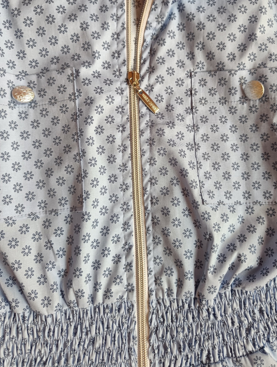 Rochie tip Cămașă cu Fermoar și Tale Elastică - Blue