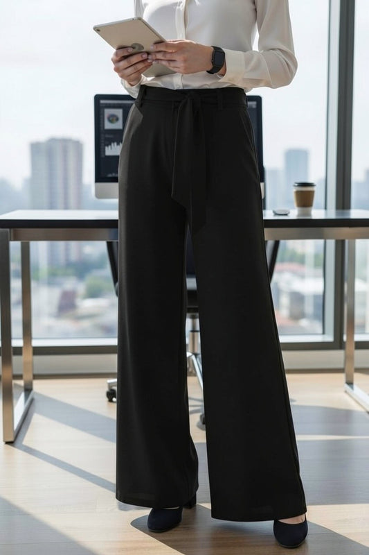 Pantaloni Office Evazați - Neagră