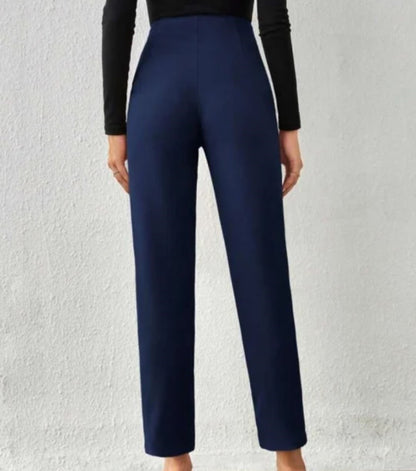 Pantaloni Office Bluemarin  cu Talie Înaltă