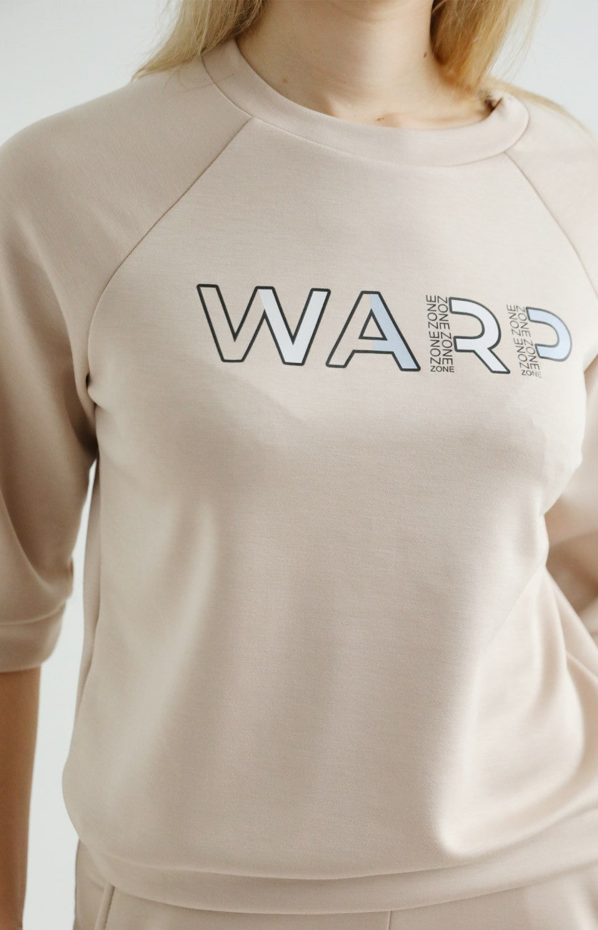 Set Trening Bej din Bumbac Warp Zone